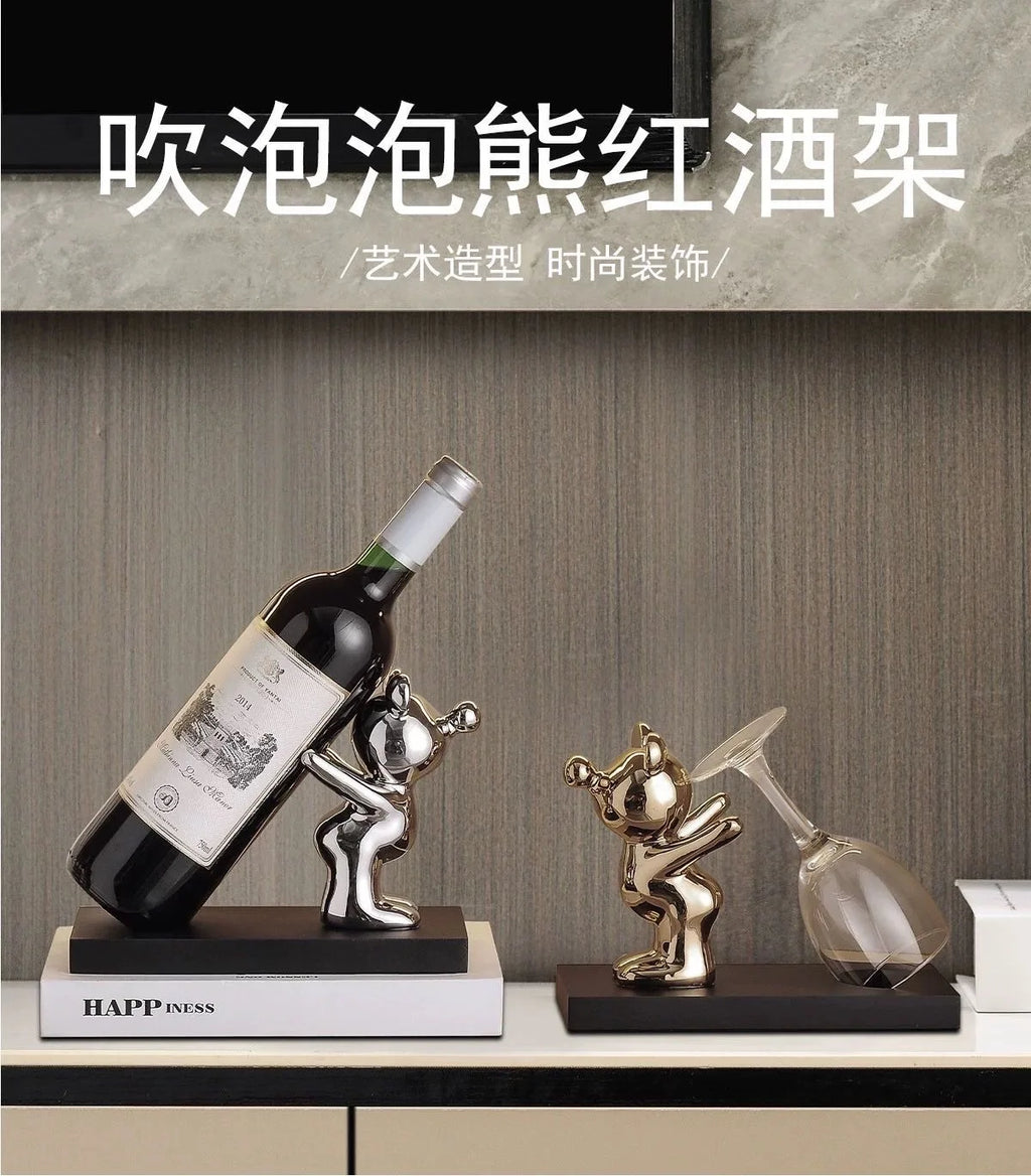 Wine Rack, Living Room Dining Side Cabinet Decoration, Ceramic Ornament, TV Cabinet Ornament, Living Room Entrance Decoration