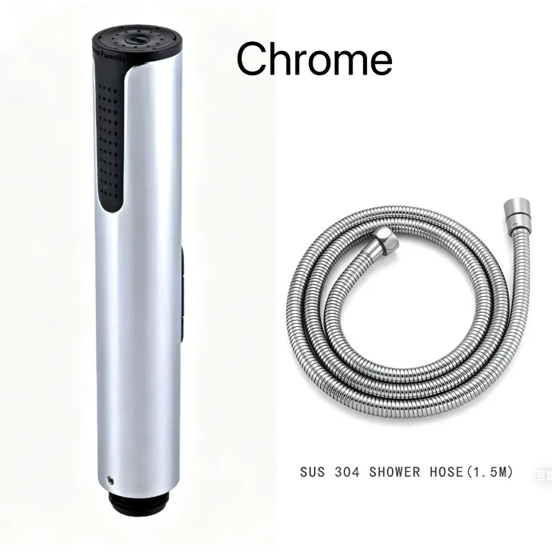 Bathroom Accessories 3 Functions Portable Shower Head Anus Cleaner Stainless steel Sprayer Self-Cleaning Body Cleaner 1.5M Hose