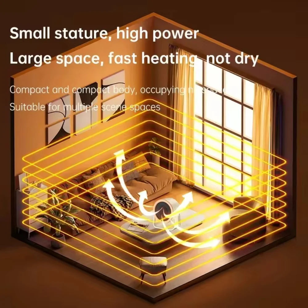 Desktop Heater Electric Hot Air Blower Portable Fan Stove Warm Mini Radiator Home Office Room Warmer for Winter Low Consumption