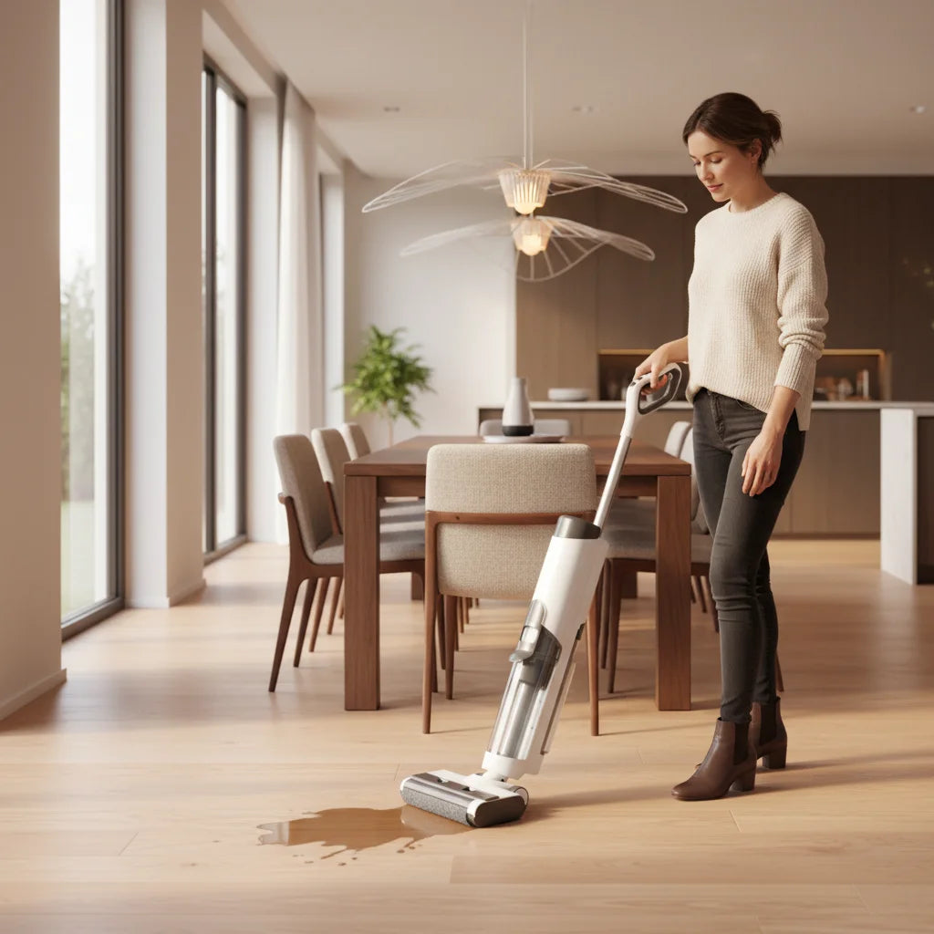 Smart Home Appliance Floorboard Vacuum Cleaner Carpet Sweeper Mopping Machine for Floor Wet and Dry Hoover with SelfcleaningTool