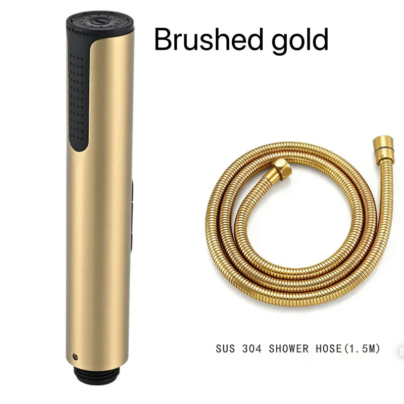 Bathroom Accessories 3 Functions Portable Shower Head Anus Cleaner Stainless steel Sprayer Self-Cleaning Body Cleaner 1.5M Hose