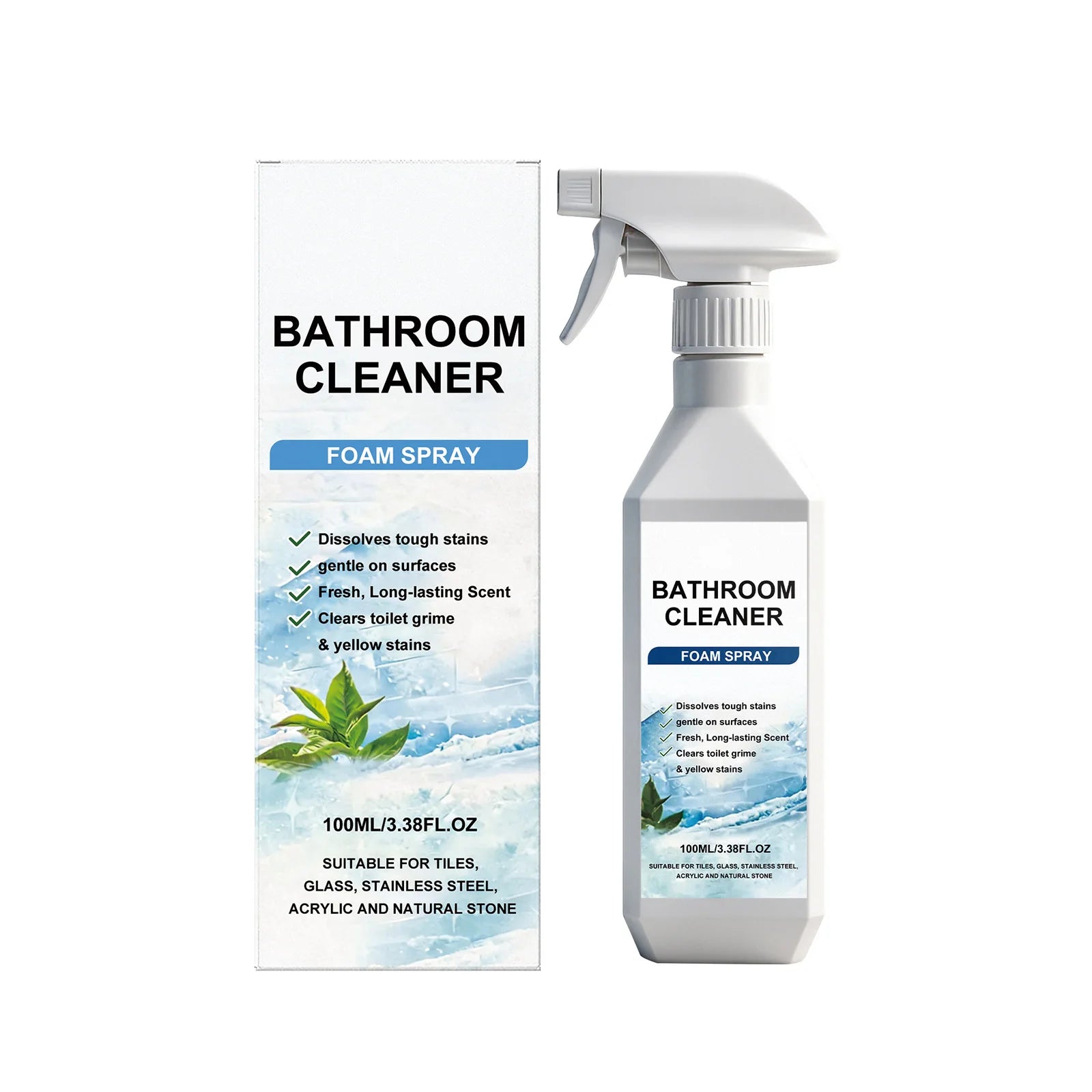 Bathroom Cleaner Daily Cleaning Stains Renovation Fresh Scent Multi-Effect Convenient Spray for Toilet and Bathroom