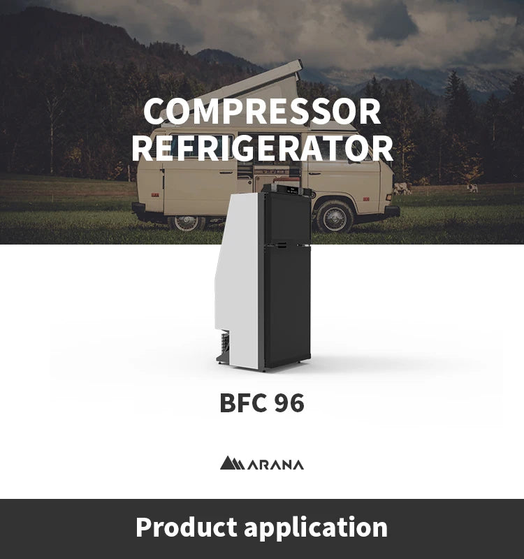 Smart Major Appliances 12V 96L Motorhome Refrigerator Caravan Freezer for Campers Electrical Systems