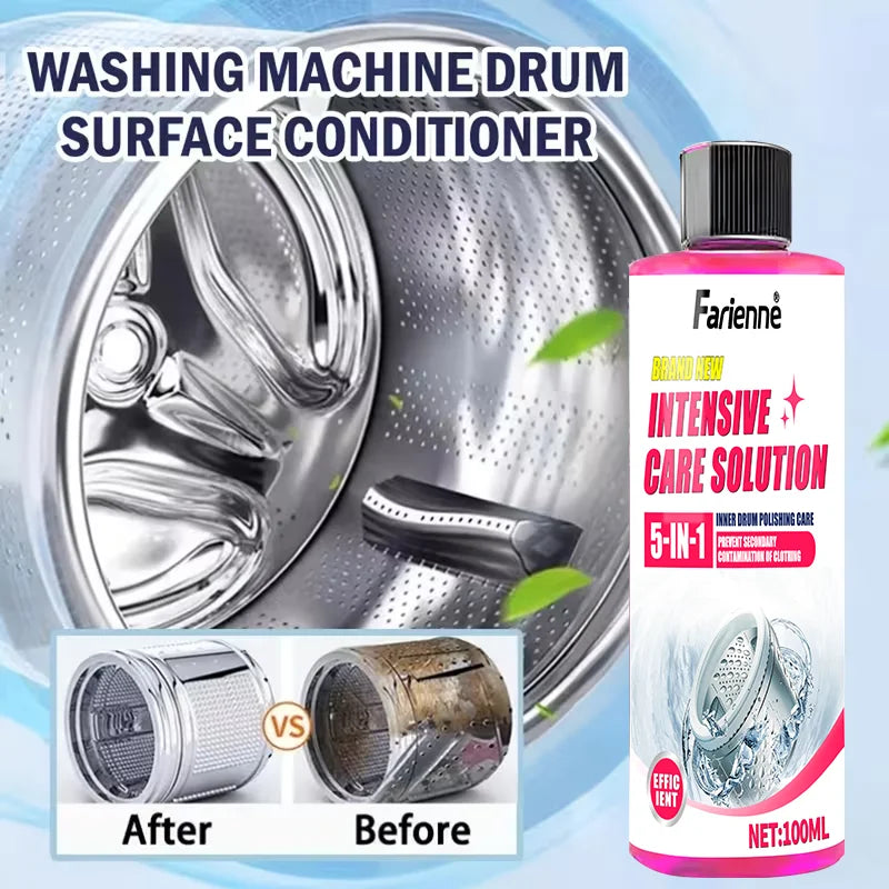 Washing Machine Deep Cleaner - 100ML Eco-Friendly Detergent, Universal Descaling and Odor Removal for Front and Top Load Washer