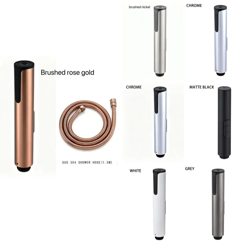 Bathroom Accessories 3 Functions Portable Shower Head Anus Cleaner Stainless steel Sprayer Self-Cleaning Body Cleaner 1.5M Hose