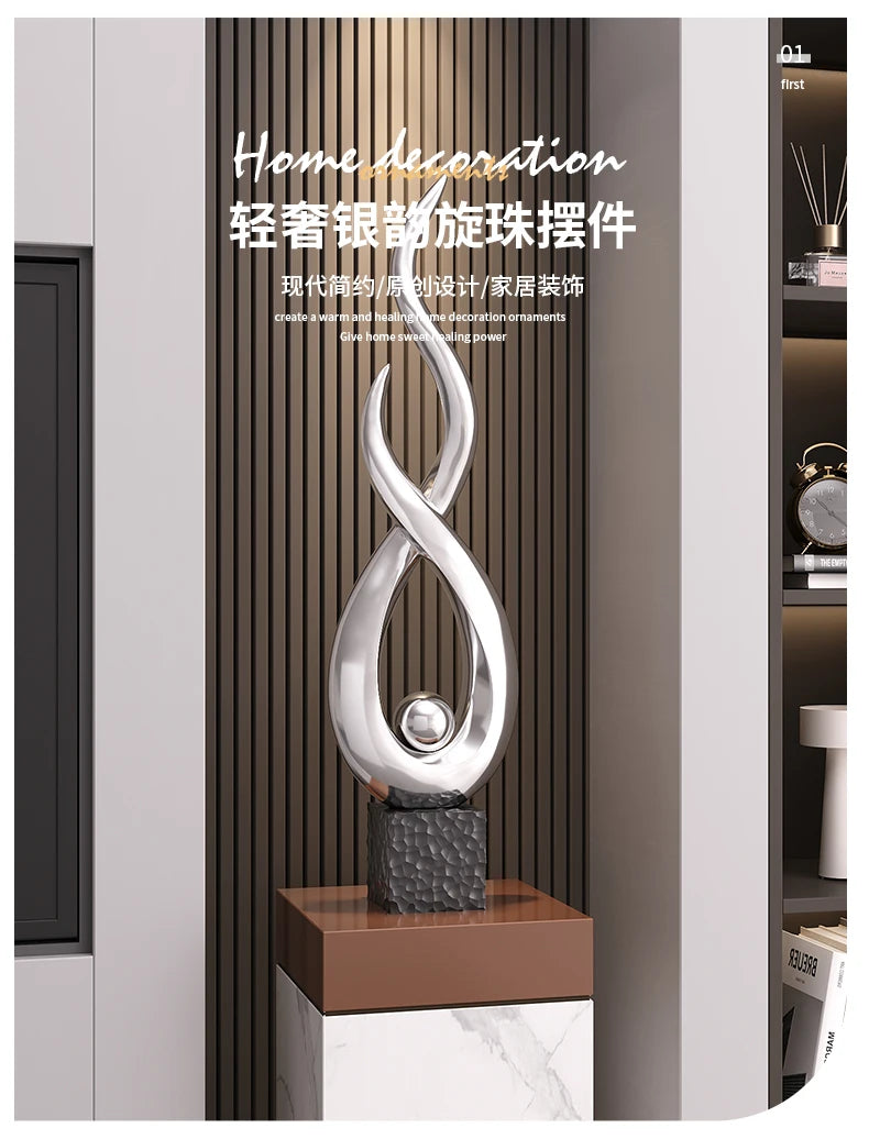 Room Decor Wind And Water Rise,Art Sculpture Ornaments,Living Room Entrance,Hotel Lobby Office Desktop Decoration,gifts