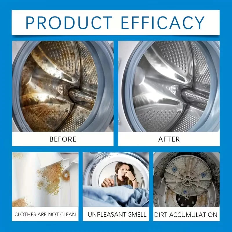 Washing Machine Deep Cleaner - 100ML Eco-Friendly Detergent, Universal Descaling and Odor Removal for Front and Top Load Washer