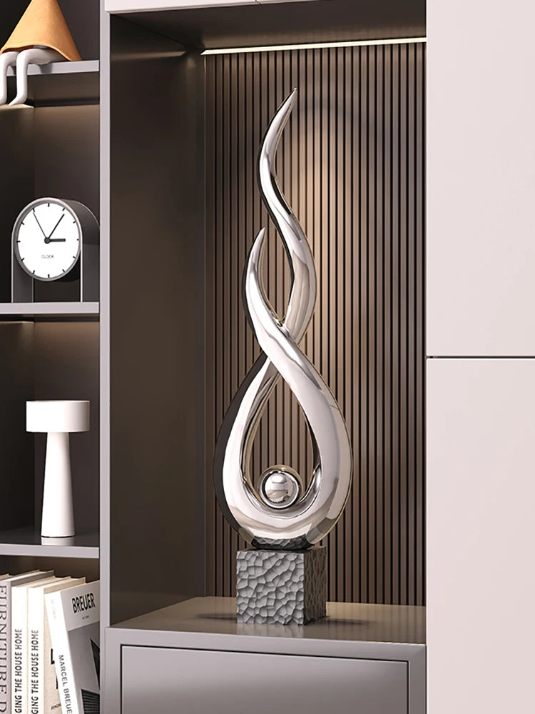Room Decor Wind And Water Rise,Art Sculpture Ornaments,Living Room Entrance,Hotel Lobby Office Desktop Decoration,gifts