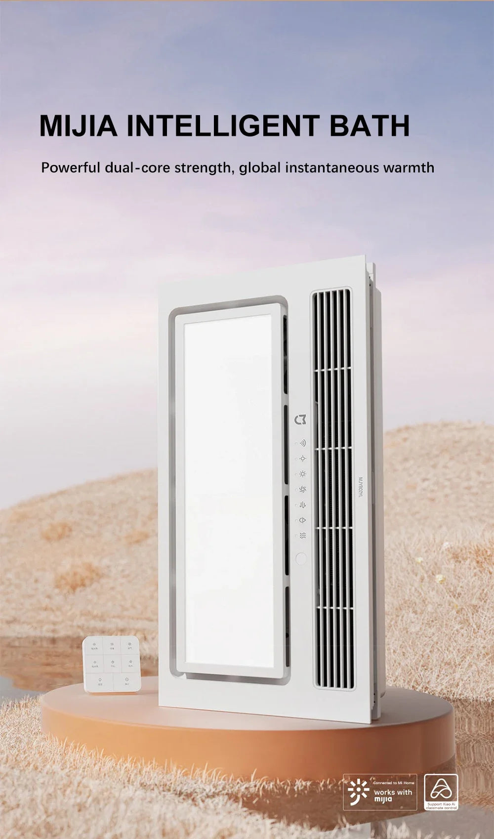 Xiaomi Smart Bathroom Heater Air-heated Exhaust Fan Ceiling Light Integrated Warm Air Winter Heater Work With App