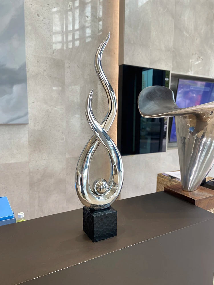 Room Decor Wind And Water Rise,Art Sculpture Ornaments,Living Room Entrance,Hotel Lobby Office Desktop Decoration,gifts