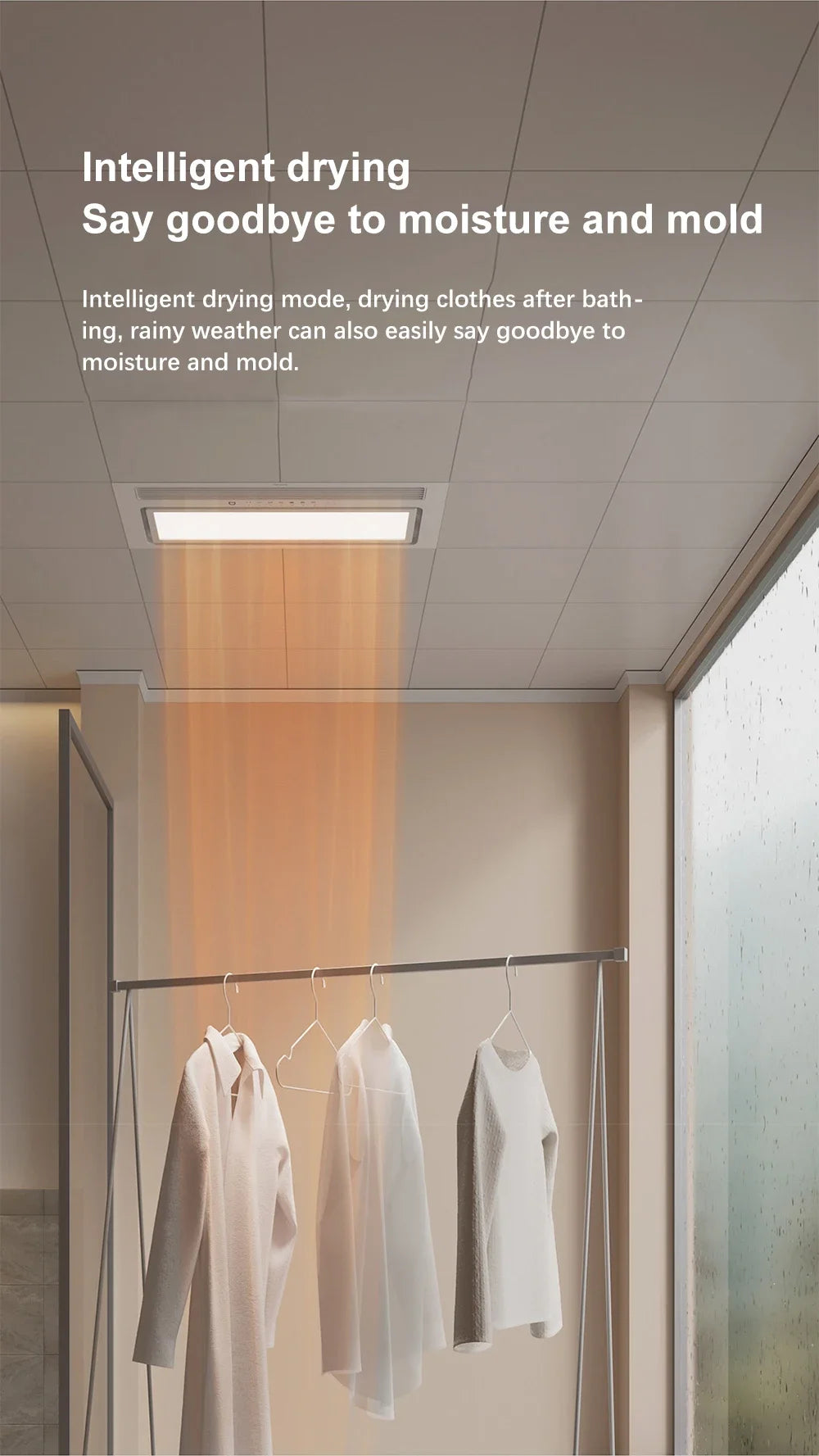 Xiaomi Smart Bathroom Heater Air-heated Exhaust Fan Ceiling Light Integrated Warm Air Winter Heater Work With App