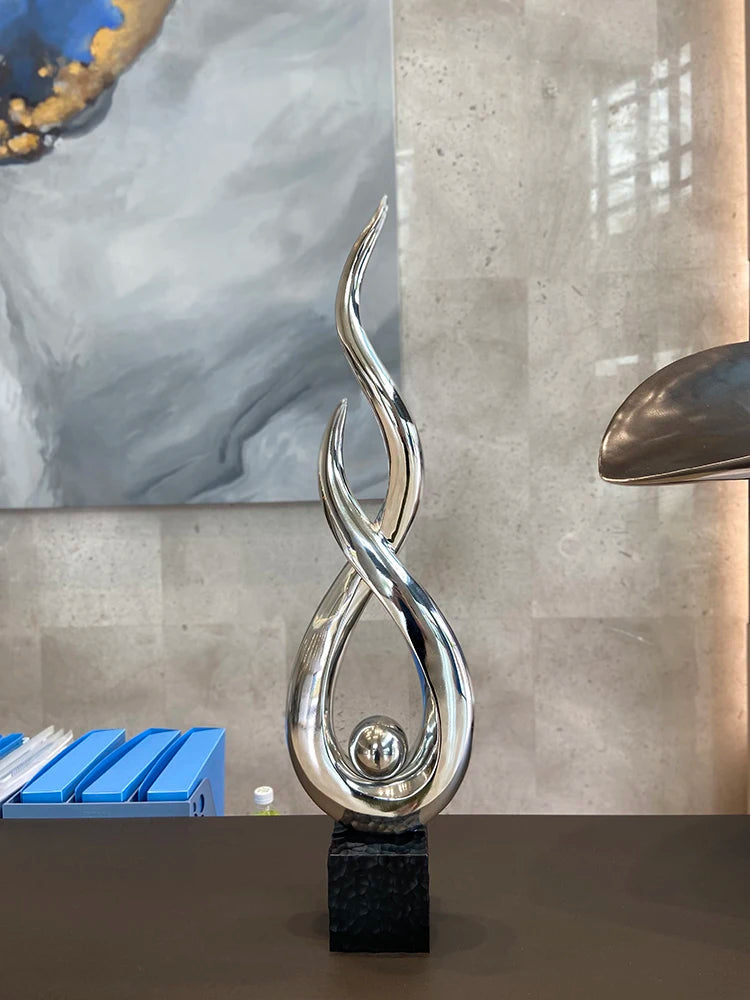 Room Decor Wind And Water Rise,Art Sculpture Ornaments,Living Room Entrance,Hotel Lobby Office Desktop Decoration,gifts