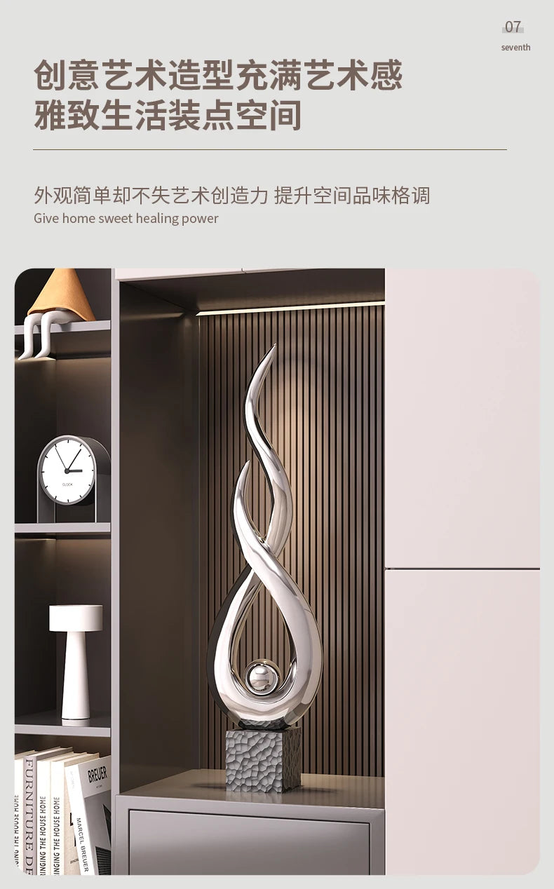 Room Decor Wind And Water Rise,Art Sculpture Ornaments,Living Room Entrance,Hotel Lobby Office Desktop Decoration,gifts